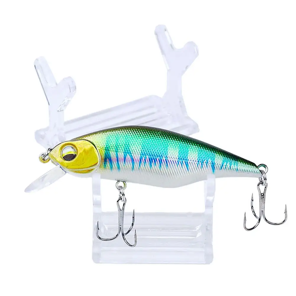 

2Pcs Transparent Fishing Lure Display Stand 2 Sizes Lightweight Collections Easel For Displaying Storing Bait