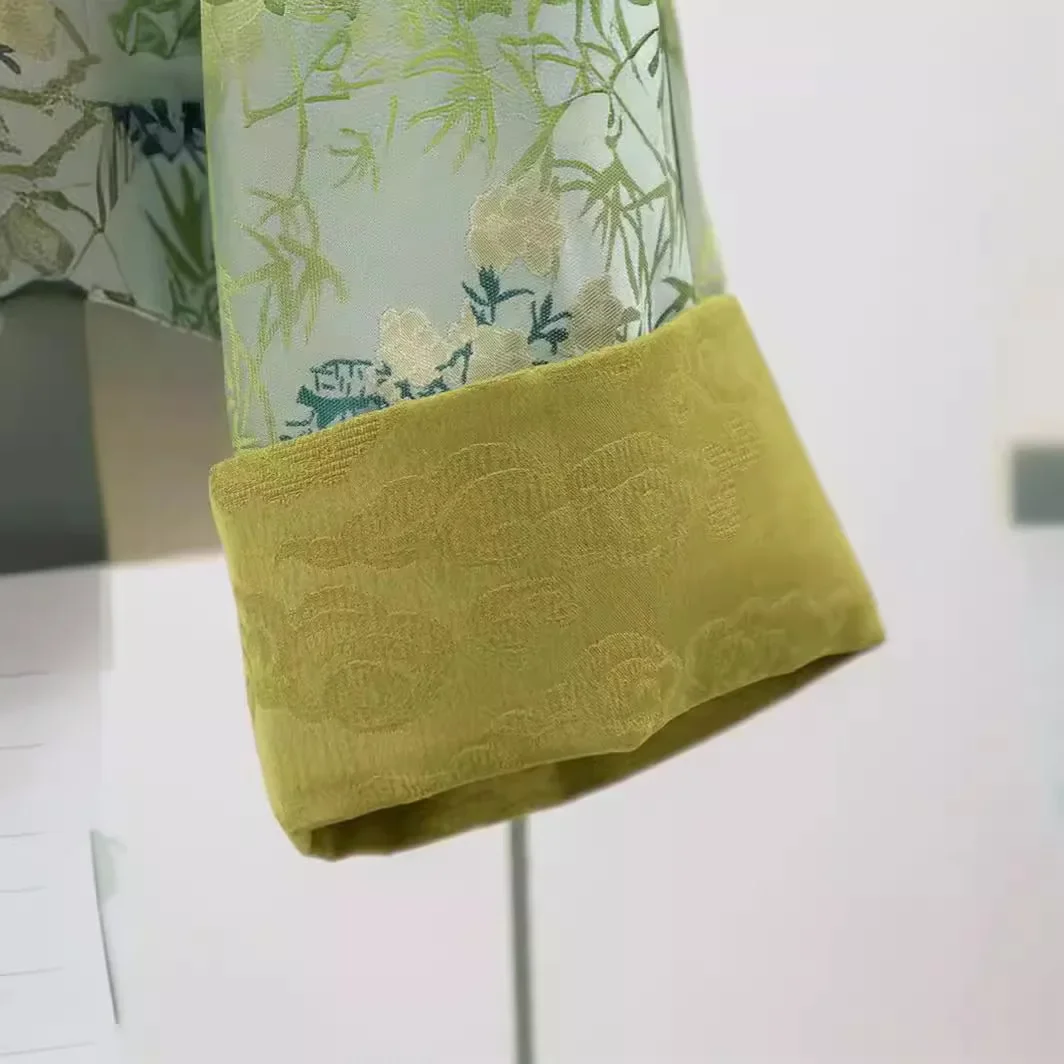 Женская новая куртка в китайском стиле Новое поступление 2024 мощная шелковая