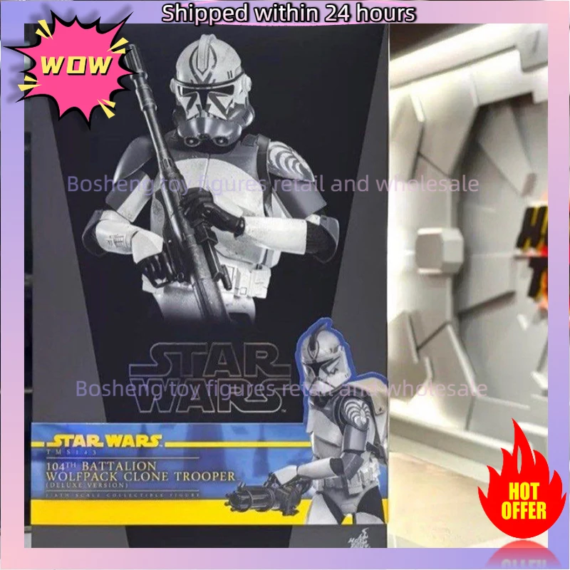 Фото Оригинальные горячие игрушки HT TMS143 104th Battalion Wolfpack Clone Trooper Star Wars The Clone Wars Deluxe Ver 1/6th В наличии Аниме-игрушки №1