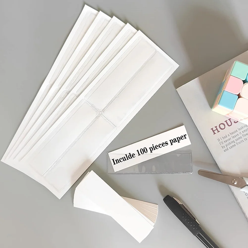 4 листа водонепроницаемые самоклеящиеся прозрачные этикетки полка для хранения