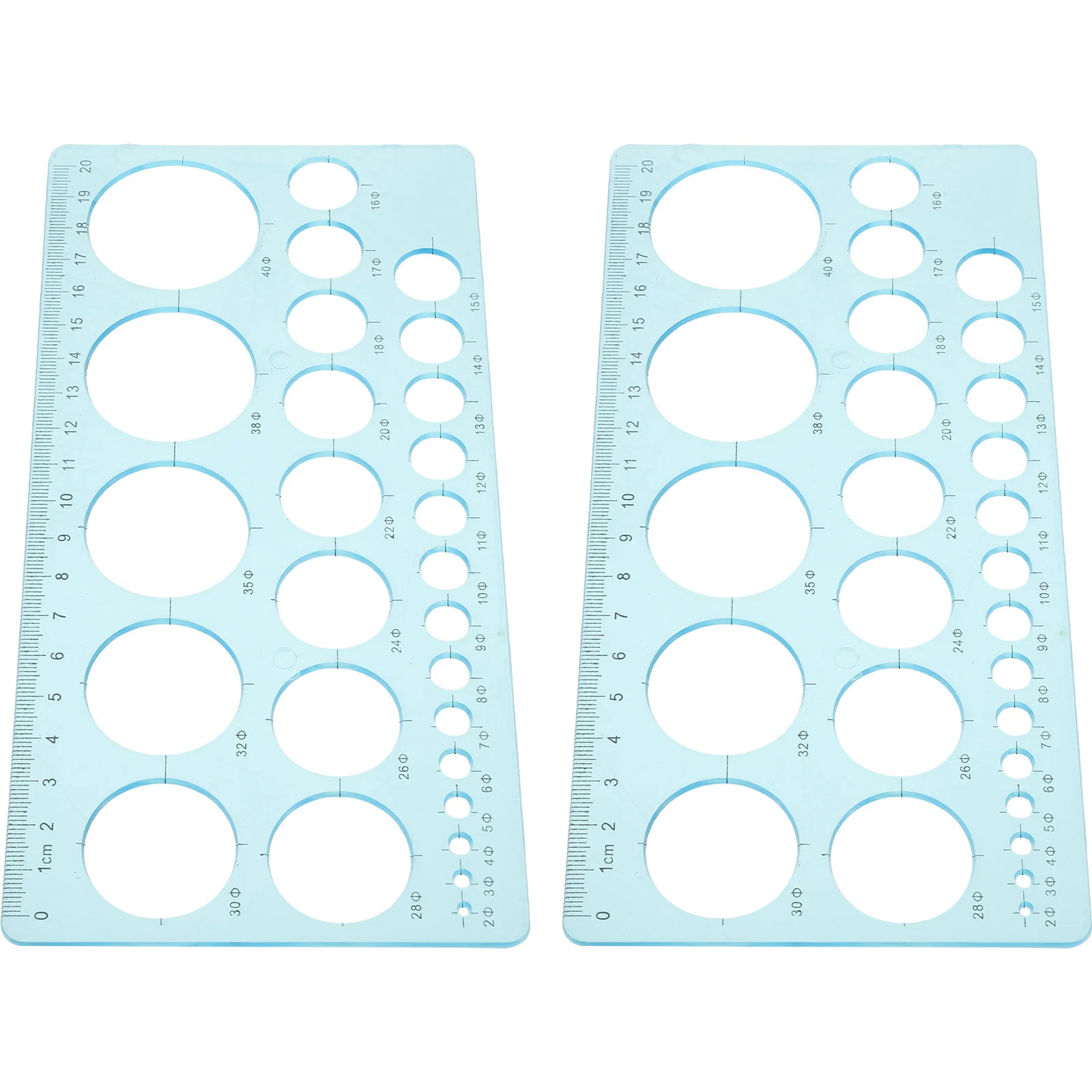 

2 Pcs Cherry Measuring Tool Ruler Calipers Diameter Gauge Citrus Plastic Rulers