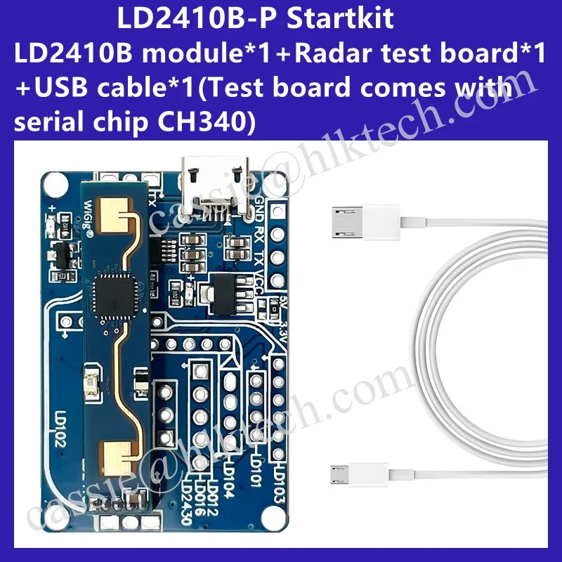 

Hi-Link Factory HLK-LD2410B KIT 24G mmWave присутствия человека Микроволновой радарный датчик движения