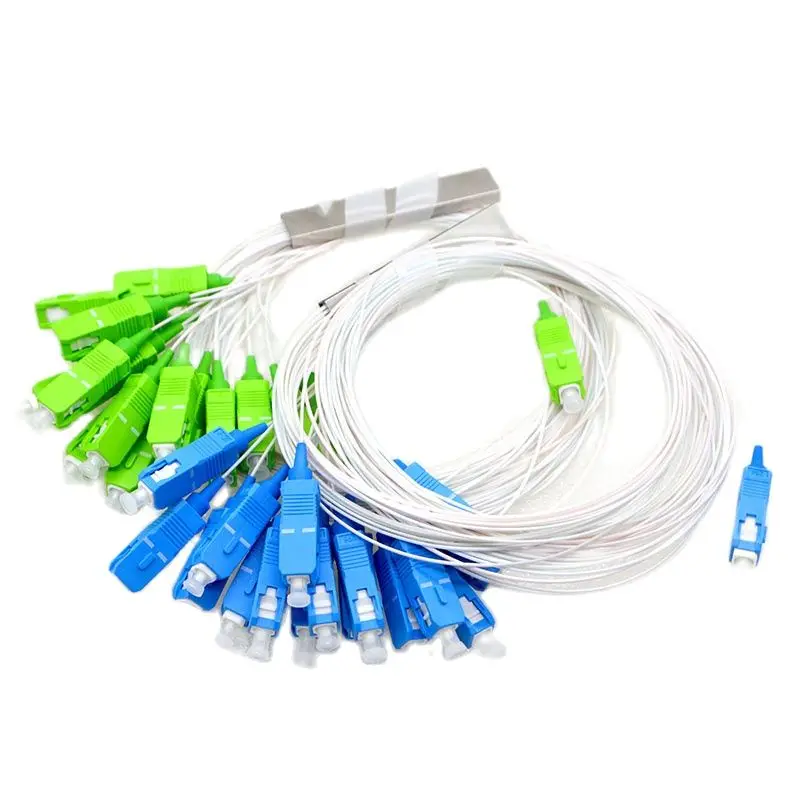 10pcs 1:16 Optic Splitter Mini Steel Tube PLC SC/APC Single Mode Differential Communication Equipment Free Shipping Brazil