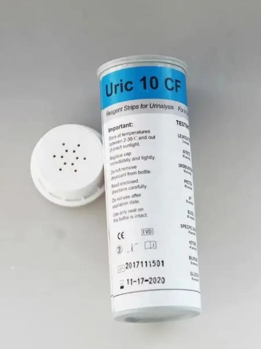 Фото Реагент для анализа мочи URS-10CF, тест-полоски 10 в 1 для определения лейкоцитов, инфекций мочевыводящих путей и крови. №4
