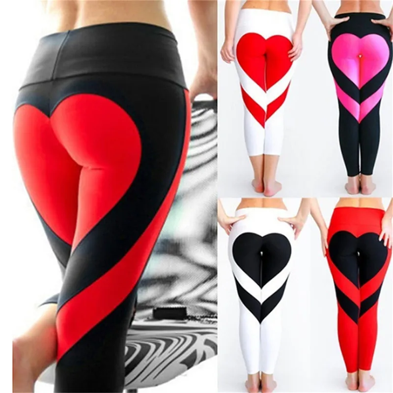 

Yoga Pants Women Heart Shape Leggings Women New Sport Leggings Tight Trouser Pencil Legging Sport Leggings
