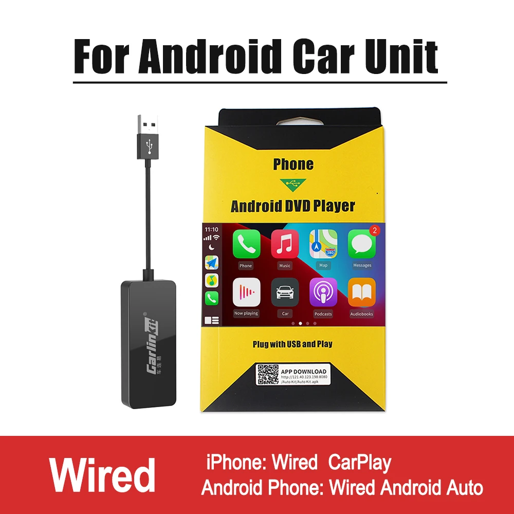 

Carlinkit беспроводной адаптер Apple CarPlay USB Android для автомобильного блока Android iOS автомобильное подключение автокомплект Mirrorlink Box