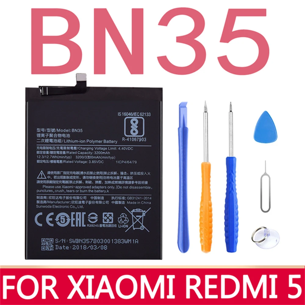 Аккумулятор SIYAA для смартфона XiaoMi Redmi Note 4 4X 4A 5 5A 5X 6 7 7A 8 Pro Plus A2 Lite Go BM47 BN30 BN31 BN41 BN45.