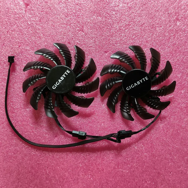 Охлаждающий вентилятор для видеокарты Gigabyte RX560 RX460 Gaming OC 2 шт. PLD08010S T128010SU12HH - купить
