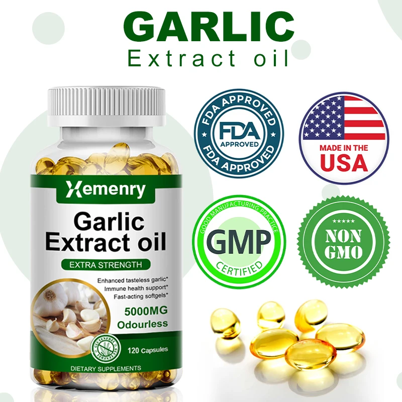 

Garlic Oil Capsule Promote cardiovascular and cerebrovascular health & prevent cardiovascular and cerebrovascular fat deposition