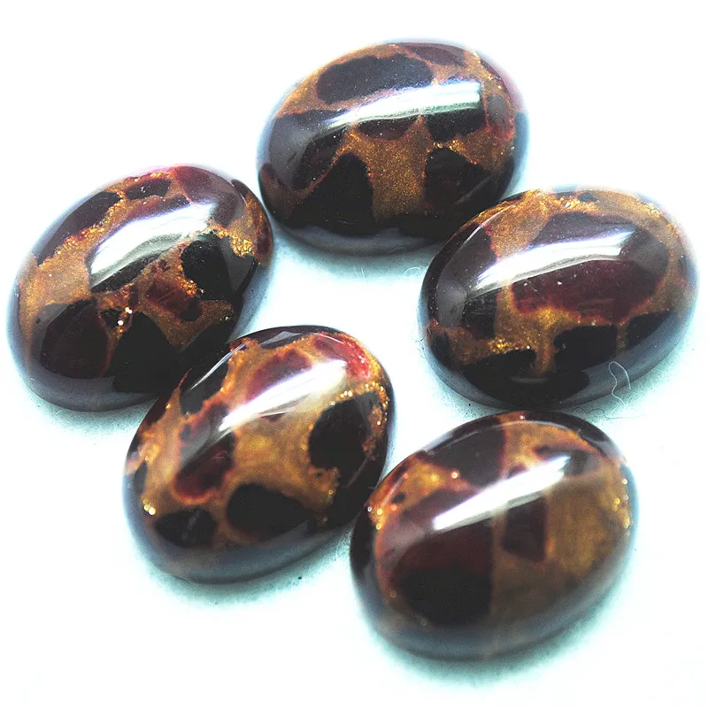 

5PCS Synthetic Stone Cabochons Loose BEADS CABS Oval Shape 18X25MM No Hole DIY Jewelry Designs Accessories Free Shippings