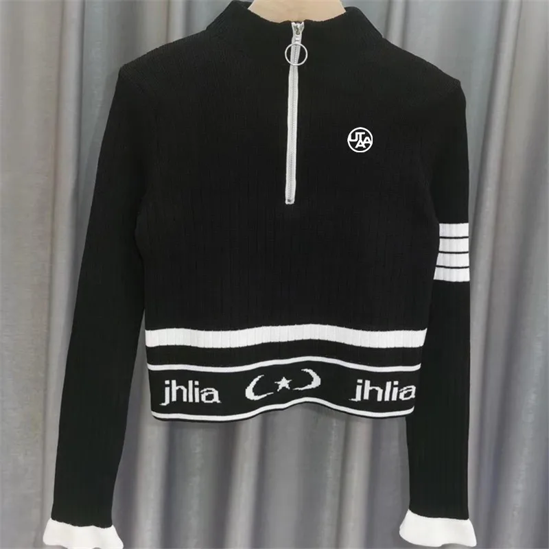 J.LINDEBERG Golf Wear for Women's Spring Women Golf Jacket Short Zip Parallel Hoodie Sports Golf Shirts Women's Golf Clothing