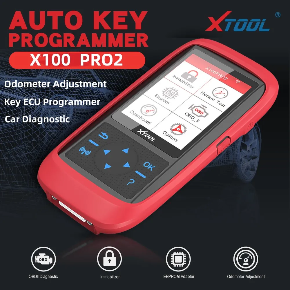 Инструмент Диагностический Xtool X100 Pro2, ECU Программатор с функцией настройки пробега и OBD2, EEPROM устройство чтения кодов