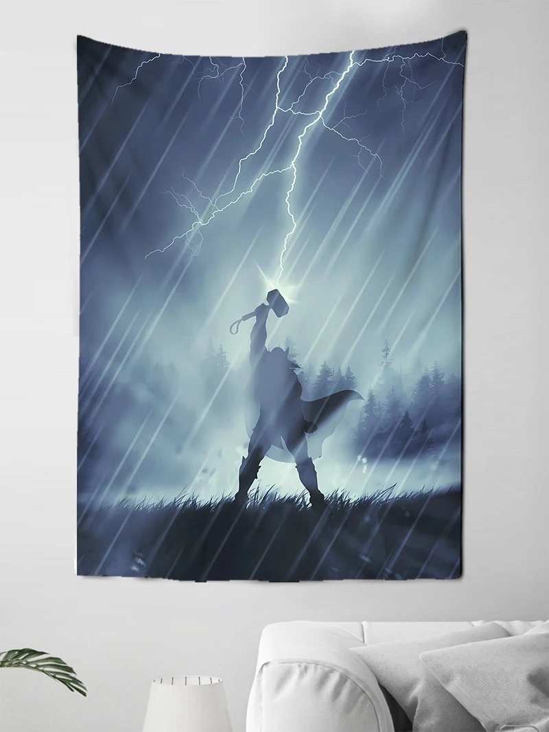 

Raiden молния психоделический индийский Гобелен Мандала настенный Богемный Цыганский психоделический гобелен