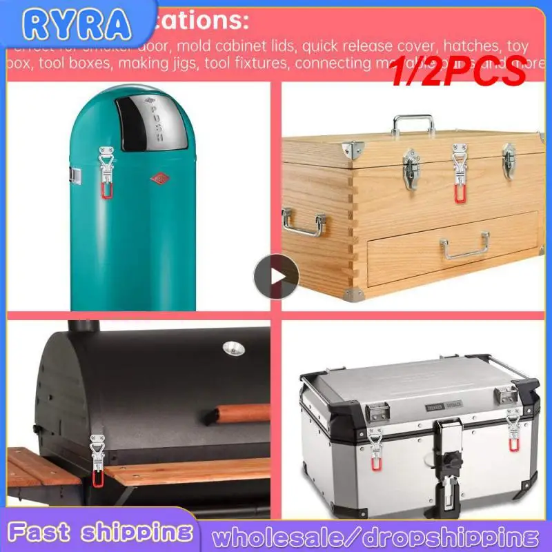 

1/2PCS Toggle Catch Toggle Clamp Adjustable Cabinet Boxes Lever Handle Lock Hasp For Sliding Door Furniture Hardware