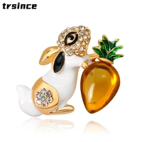 popular creative jewelry fashion cartoon korean rabbit brooch alloy drop oil ladys corsage