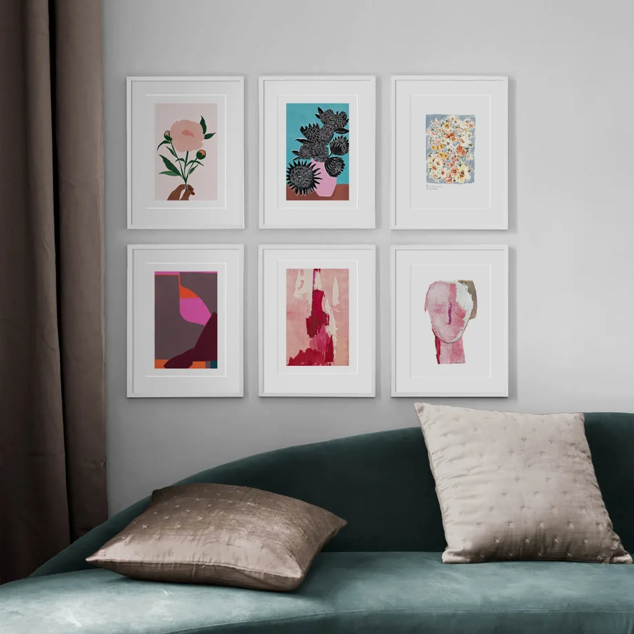 

Abstract Geometric Blooming Flower Wall Art Canvas Painting Nordic Posters And Prints Wall Picture For Living Room Home Decor
