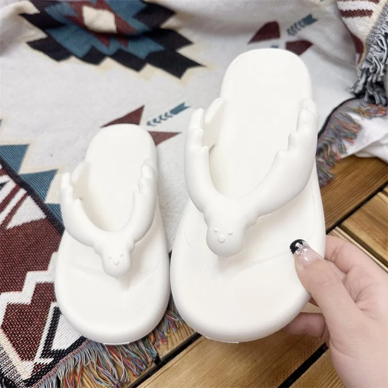 

Soft Sole Platform Flip Flops Women Clip Toe Eva Non-Slip Cloud Slippers Woman 2023 Summer Thick Bottom Bathroom Slides