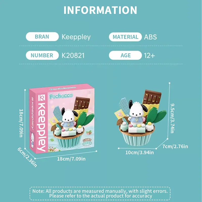 Qman Sanrio блоки строительные игрушки для детей вид на улицу тема романтические