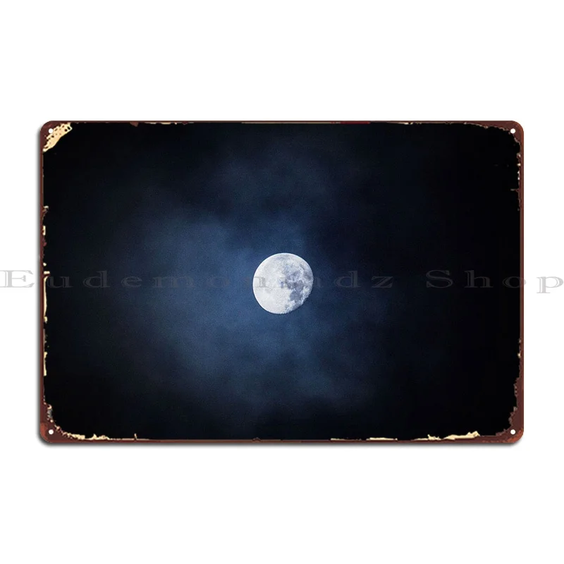 

Металлический плакат с изображением земли и Луны