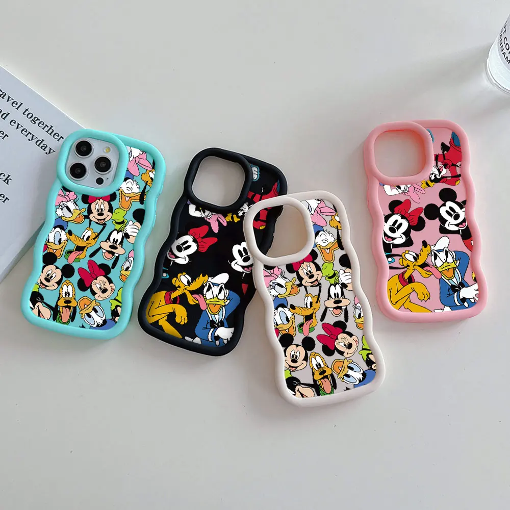 Милый мультяшный Забавный чехол для телефона с Микки-Микки Samsung S24 S23 S22 S21 S20 FE Ultra J7