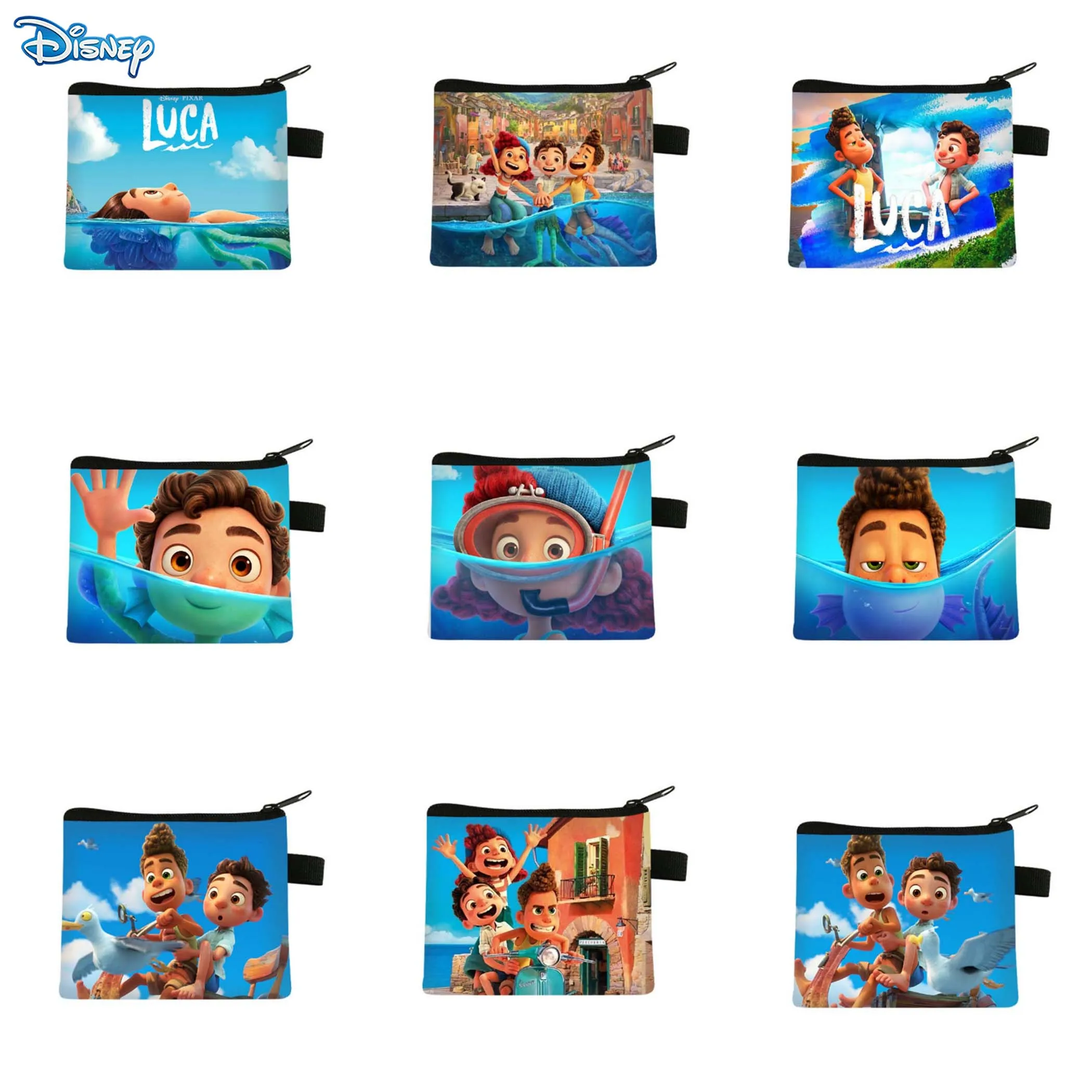

Disney Pixar Luca Children's Coin Purse Anime Figure Toys Cute Cartoon Luca Wallet Portable Key Storage Bag For Boys Girl Gifts