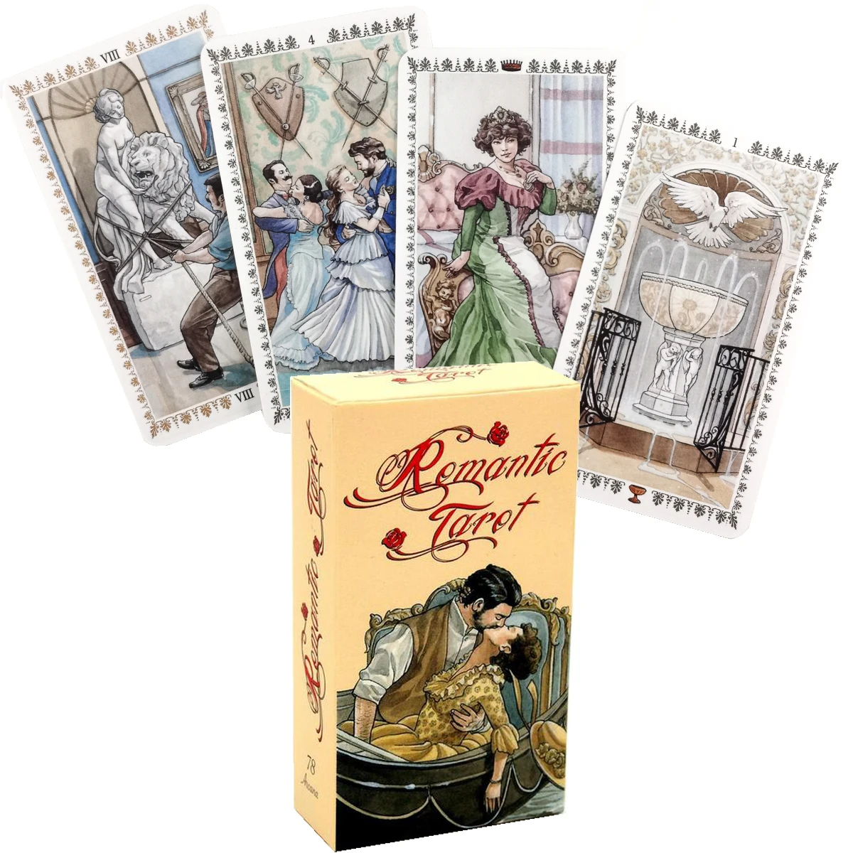 

Romantic Tarot By Lo Scarabeo 78 Card Deck Fate Divination Oracle Party Board Game Playing Card