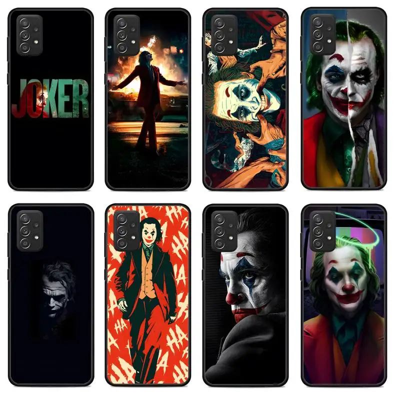 

Hahahaha Clown Horror Laugh Phone Case For Samsung A52 A50s A51 A72017 A72018 A62018 A50 Black Soft Silicone Phone Case