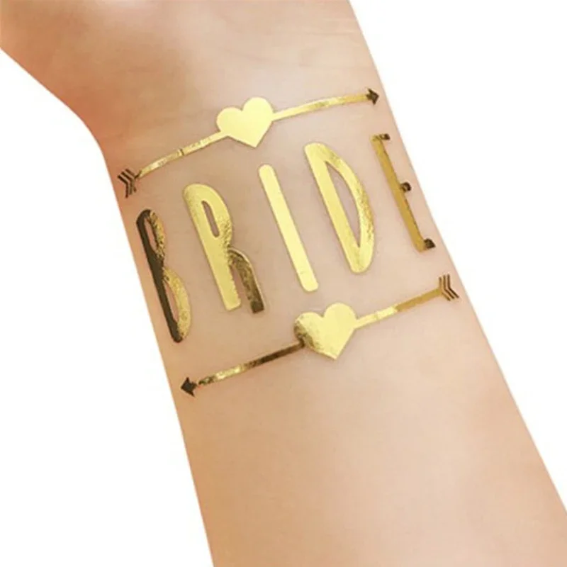 6 шт. металлические наклейки-тату для невесты