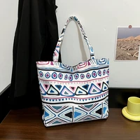 shishi japanese style canvas bag daily lady shopping bag large capacity shoulder bag cartoon art style handbag