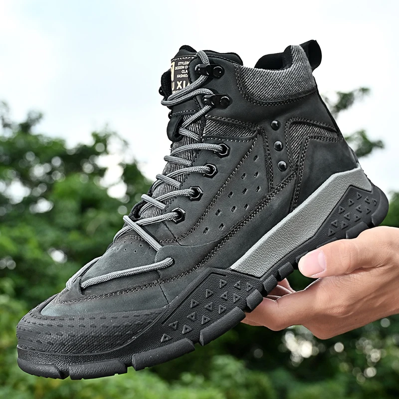 Стильная уличная походная обувь для мужчин качественные износостойкие