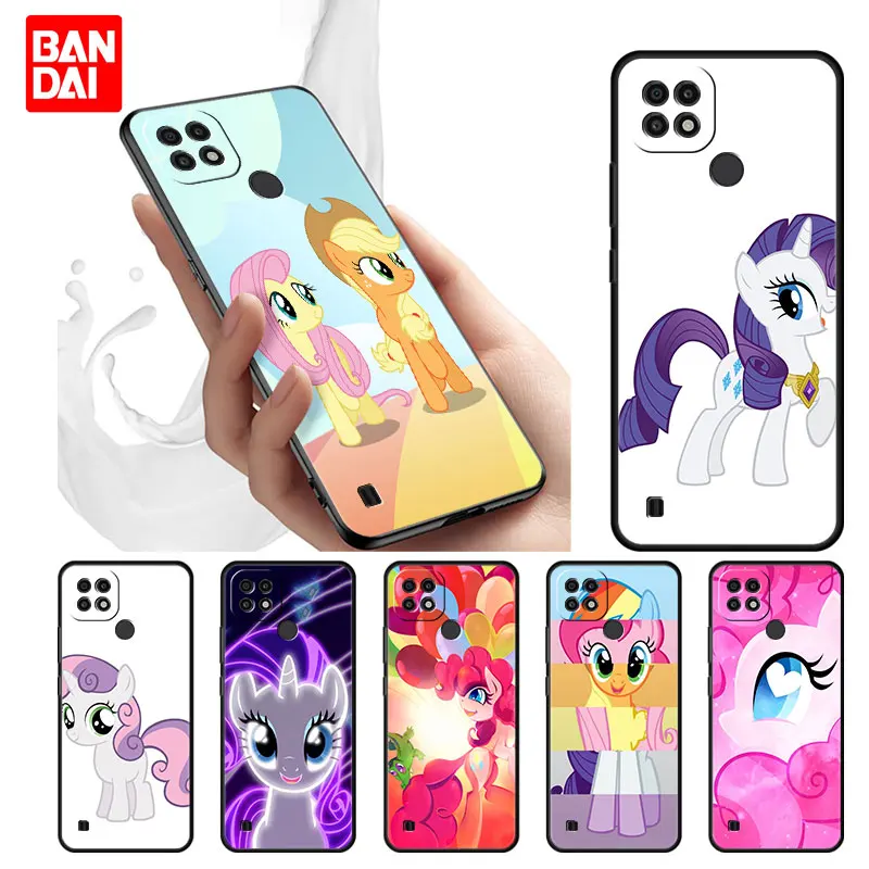 

My Little Pony Horse Anime Cute Case for Realme C21 C21Y C25 C25s C15 C11 C17 C3 C3i C20 5 6 7i 8i 8 8Pro Narzo30A Cover Black
