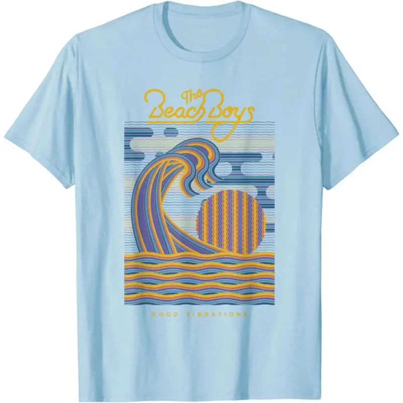 Футболка мужская с надписью The Beach хлопковая Повседневная тенниска хорошими