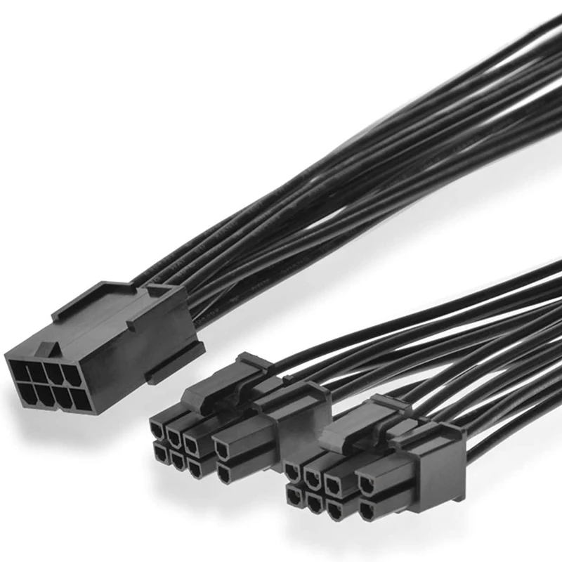 8 Pin PCI-E To 2 (6+ 2)Pin Power Cable Splitter PCI Express Graphics Card Connector PC