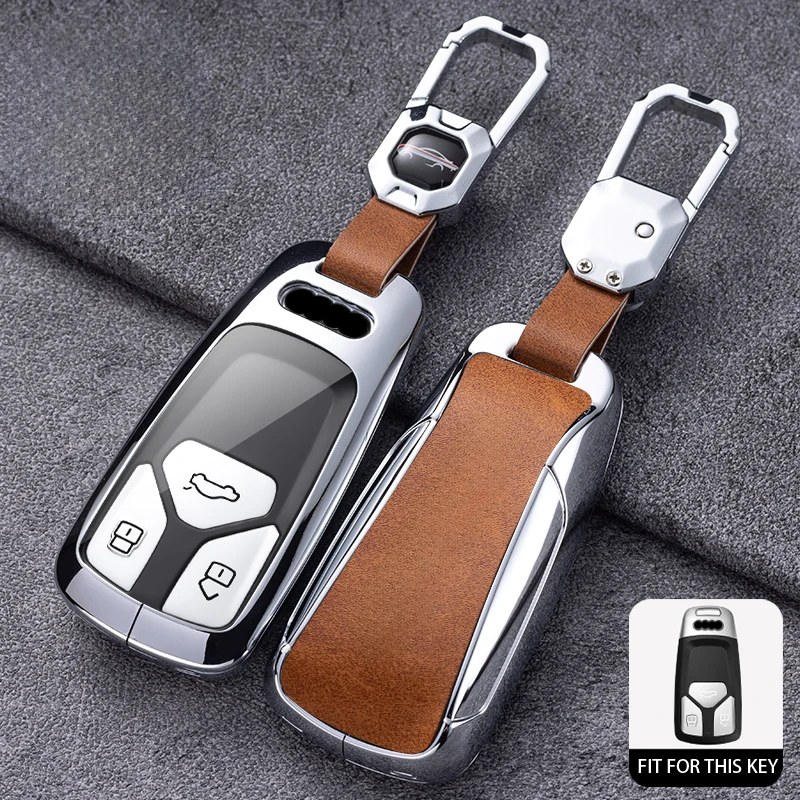 Чехол для автомобильного ключа Audi A1 A3 A4 8P 8L 8V A5 B6 B7 A6 A7 C5 C6 Q3 Q5 Q7 4F S3 S4 S6 RS3 TT B9 8S 8W 4M S5 S7