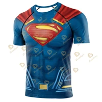 unisex t shirt superhero compression tops clark kent graphic cosplay costume t shirt men tops tees bodybuilding mens clothing