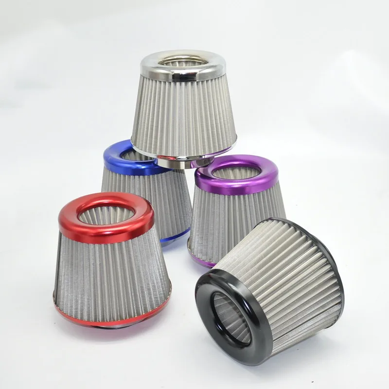 

Universal Air filter 76MM / 3 inch Car Performance High Flow Stainless steel mesh Air Filters for Cold Air Intake