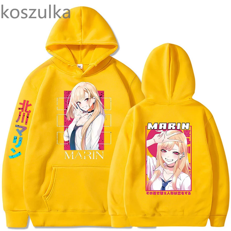 Толстовка с капюшоном и длинным рукавом принтом аниме My Dress-Up Харадзюку |