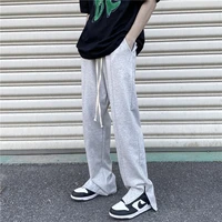 summer grey black casual pants men fashion sweatpants mens japanese streetwear loose hip hop straight pants mens trousers m 2xl