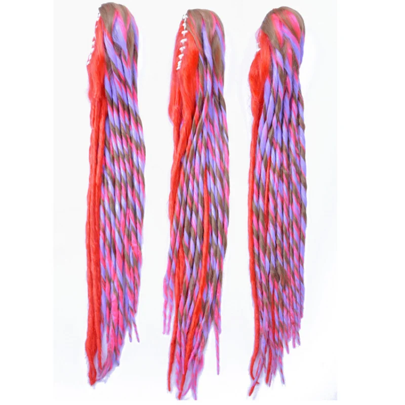 Парик для косплея европейские и американские дамы новые трехцветные косы с