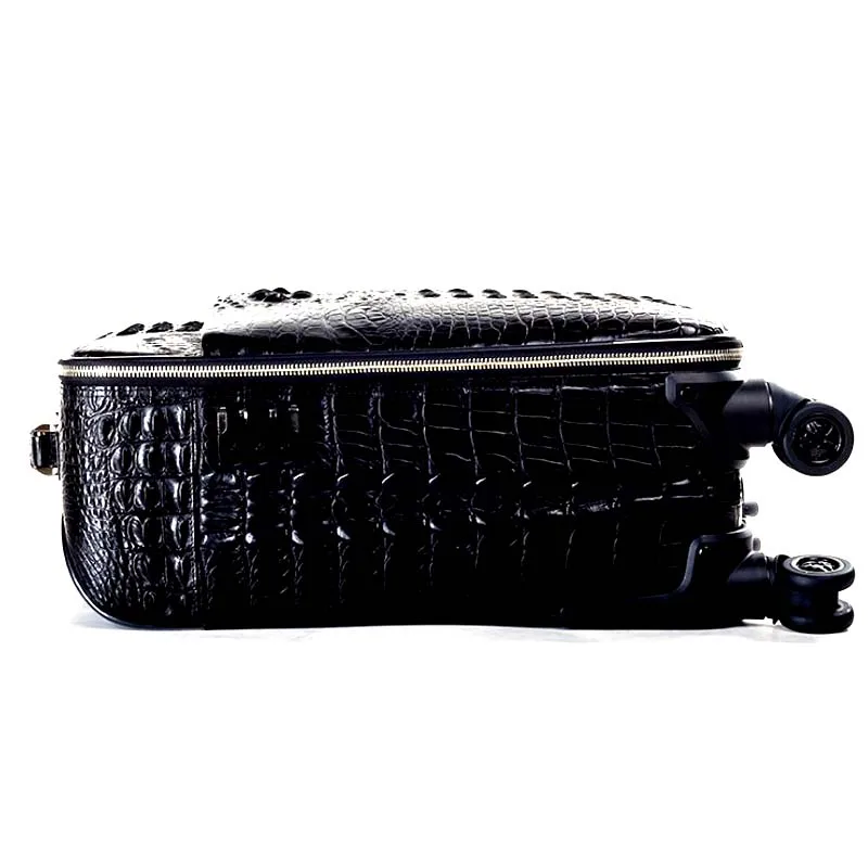 KEXIMA ourui crocodile  Pull rod box  four-wheel  Genuine leather  luggage  Universal wheel  password  Business leisure  men box