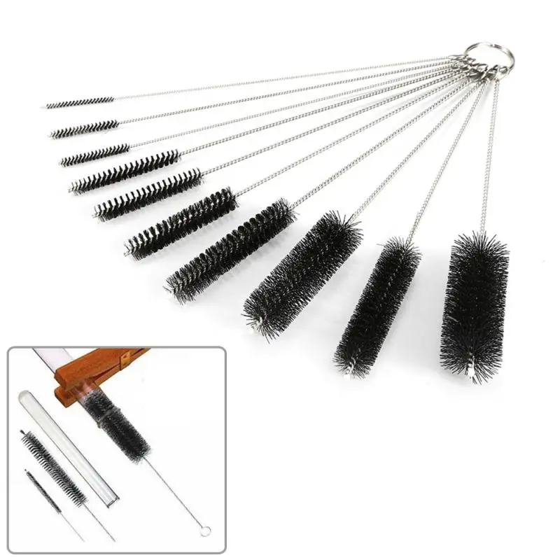 

10pcs Varying Diameters Nylon Tube Brushes Straw Set For Drinking Straws Keyboards Jewelry Glasses Cleaning Brushes Clean Tools