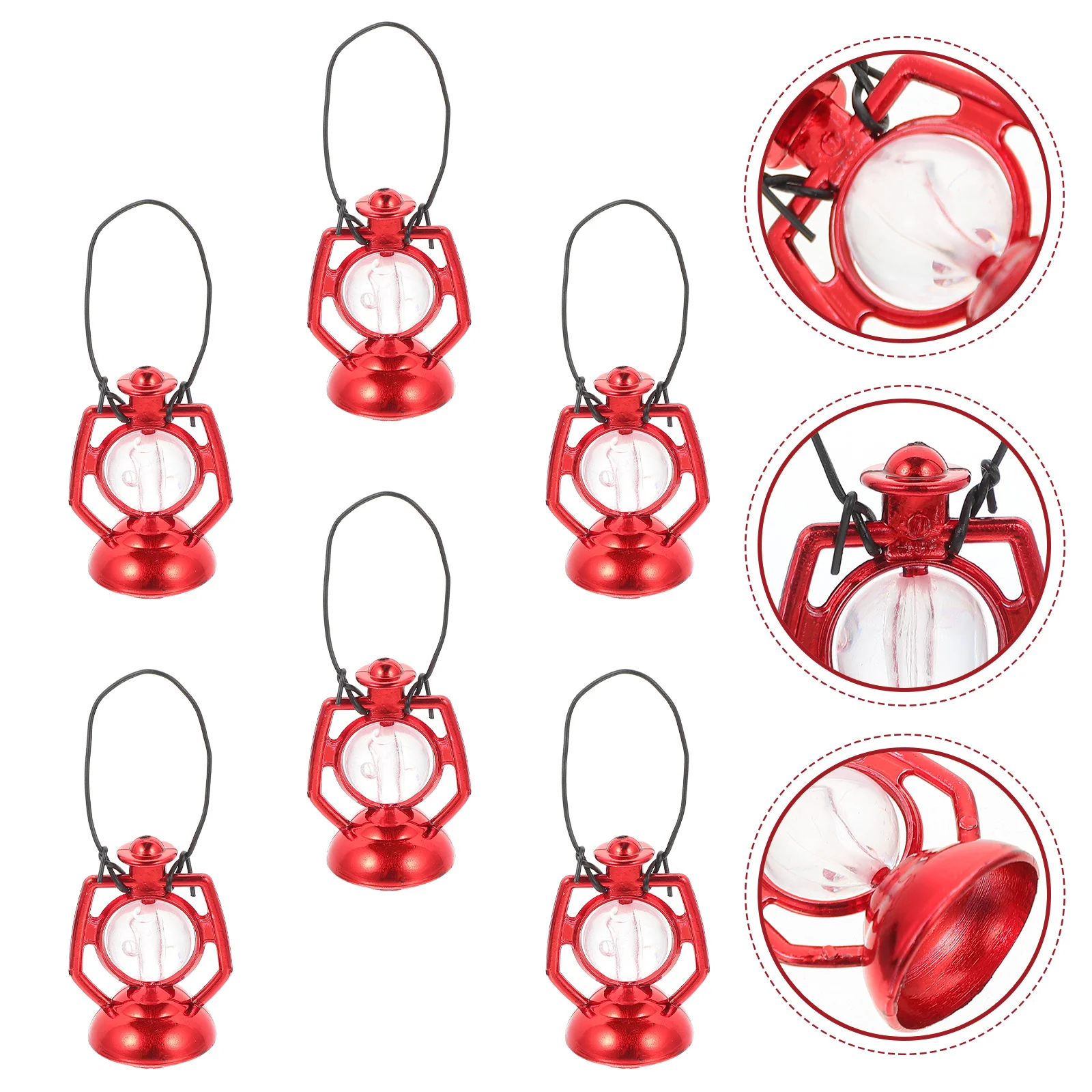 6 шт. дом керосиновая лампа микро пейзаж реквизит украшения кукольные домики