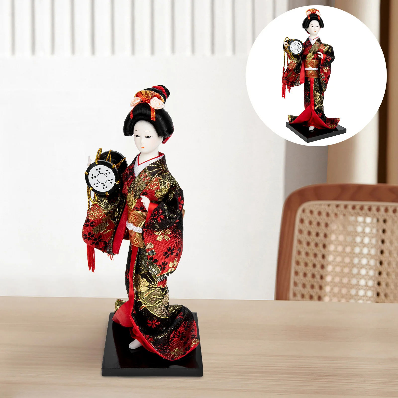 

Japanese Kokeshi Geisha Figurine Kimono Decor Wooden Girl Wood Home Decorations Figurinesday Asian Set Girls Japan Ornament