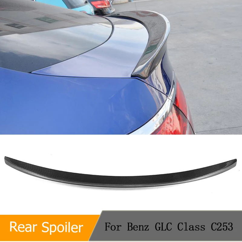

Carbon Fiber Car Rear Trunk Spoiler Wings for Benz GLC Class C253 SUV Coupe GLC43 AMG GLC300 2016-2018 Boot Lid Wing Lip FRP