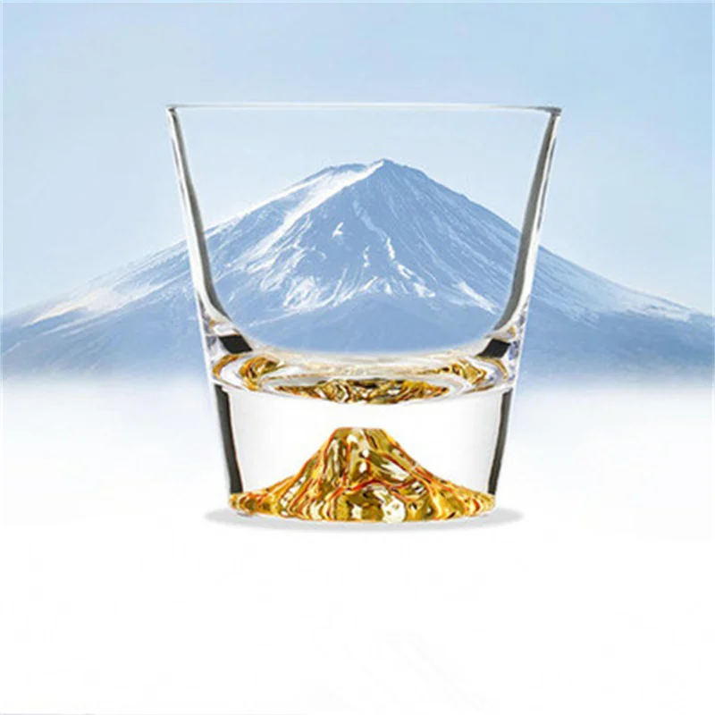 

Glass Japanese-Style Mount Fuji Tea Cup Handmade Household Color Water Cup Transparent Fashion Beer Whisky Sake Champagne Glass