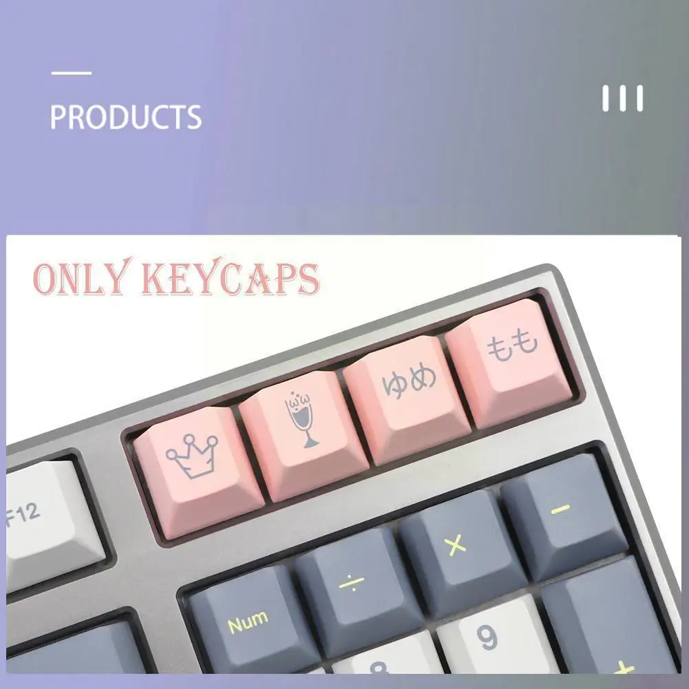 

Decorative Pbt 135 Keys Keycaps Cover Peach Dream Profile For Mechanical Keyboard N7b3