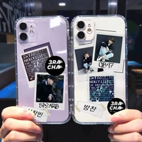 felix hyunjin stray kids phone case for iphone 13 12 11 8 7 plus mini x xs xr pro max transparent soft