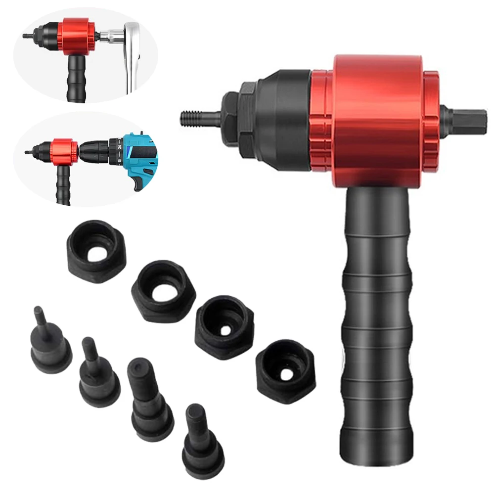 

Riveting Tool Conversion Head Accessories Adapter Electric RivetGun Electric Tool Insert Nut Pull Riveting Tool