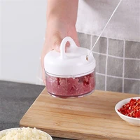 manual hand pull food chopper meat grinder vegetable processor green onion ginger garlic masher kitchen aid accessories