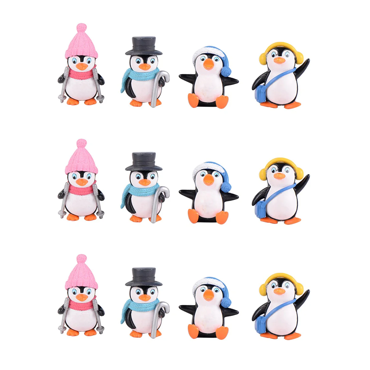 12 шт. зимняя одежда Пингвин Декор милый пингвин кукла Ремесла мультфильм микро